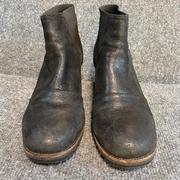 Sorel Ankle Boots Women Sorel Ankle Boots Womens 11 Black Leather Cate Chelsea Chunky Waterproof Heel